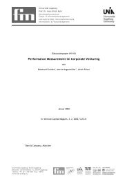 Performance Measurement im Corporate Venturing - Der Lehrstuhl