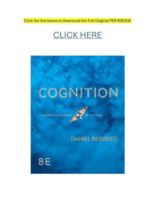 Cognition: Exploring the Science of the Mind 8th Edition pdf Cognition: Exploring the Science of the Mind 8th Edition pdf