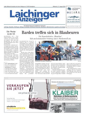 21.08.2024 Laichinger Anzeiger