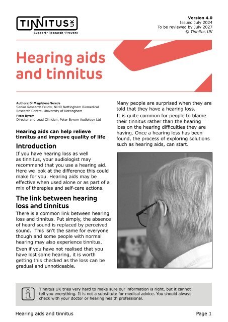 Hearing Aids and Tinnitus ver 4.0