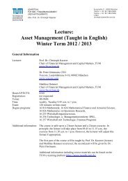 Asset Management (Taught in English) - Lehrstuhl für ...
