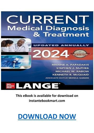 CURRENT Medical Diagnosis and Treatment 2024 pdf