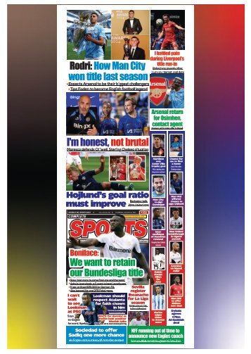 COMPLETE SPORTS - THURSDAY, AUG 22, 2024