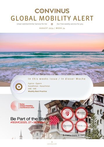 CONVINUS Global Mobility Alert - Week 34.2024