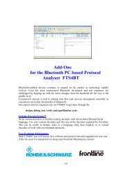 Add-Ons for the Bluetooth PC based Protocol Analyser FTS4BT