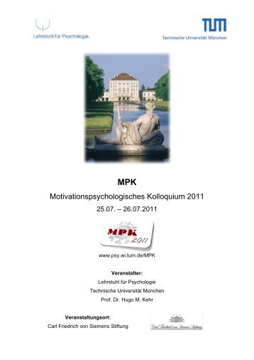 MPK - Lehrstuhl für Psychologie - TUM