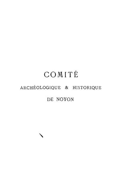 Société archéologique, historique et scientifique de Noyon ... - Index of