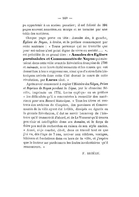 Société archéologique, historique et scientifique de Noyon ... - Index of