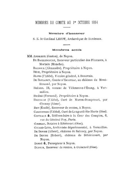 Société archéologique, historique et scientifique de Noyon ... - Index of