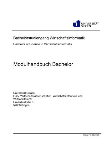 Modulhandbuch Bachelor - Wirtschaftswissenschaften ...