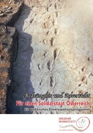 Bedrängnis und Zuversicht - Für einen Solidarstaat Österreich - Ein politisches Emanzipationsprogramm