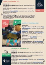 Programme Journées européennes du Patrimoine 2024