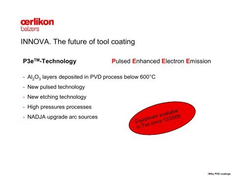 Oerlikon Balzers Coating – global leader in advanced ... - VeMet