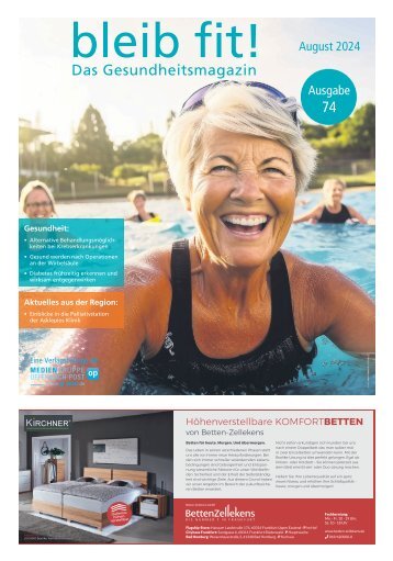 Das Gesundheitsmagazin bleib fit! - August 2024