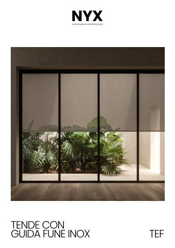 TEF - TENDE CON GUIDA A FUNE INOX - Nyx Tende