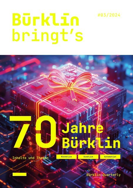 Bürklin Elektronik Quarterly # 03 2024 Deutsch