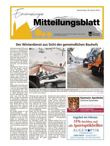 Emmeringer Mitteilungsblatt | Januar 2024
