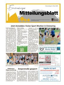 Emmeringer Mitteilungsblatt | März 2024