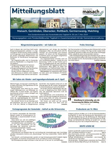 Mitteilungsblatt Maisach | März 2024