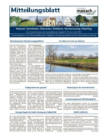 Mitteilungsblatt Maisach | April 2024