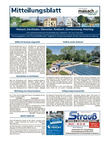 Mitteilungsblatt Maisach | Mai 2024