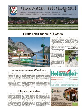 Moorenweiser Mitteilungsblatt | Juni 2024