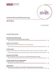 Unternehmensfinanzierung aktuell -  August 2024