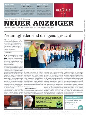 Neuer Anzeiger 30. August 2024