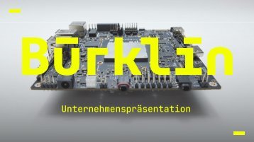 Unternehmenspräsentation Bürklin Elektronik