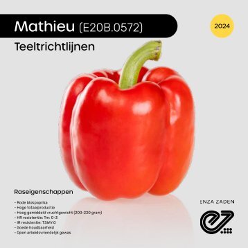 Teeltrichtlijnen Paprika Mathieu