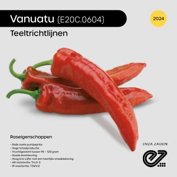 Teeltrichtlijnen Paprika Vanuatu