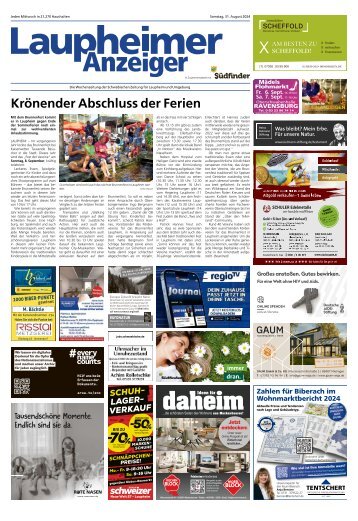 31.08.2024 Laupheimer Anzeiger