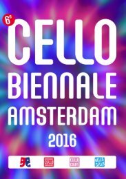 Festivalboek Cello Biënnale Amsterdam 2016