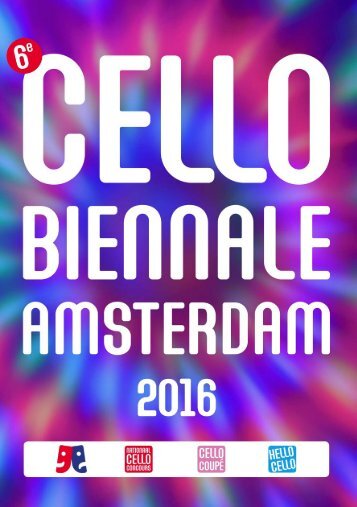 Festivalboek Cello Biënnale Amsterdam 2016
