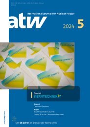 atw - International Journal for Nuclear Power | 05.2024