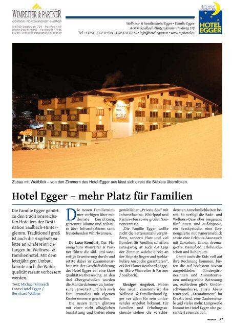 Hotel Egger – mehr Platz für Familien