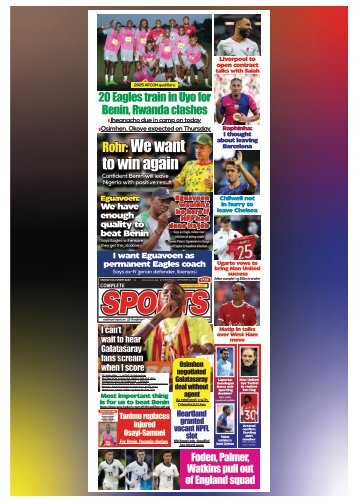 COMPLETE SPORTS - WEDNESDAY, SEPT 4, 2024