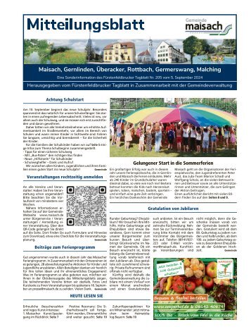 Mitteilungsblatt Maisach | September 2024