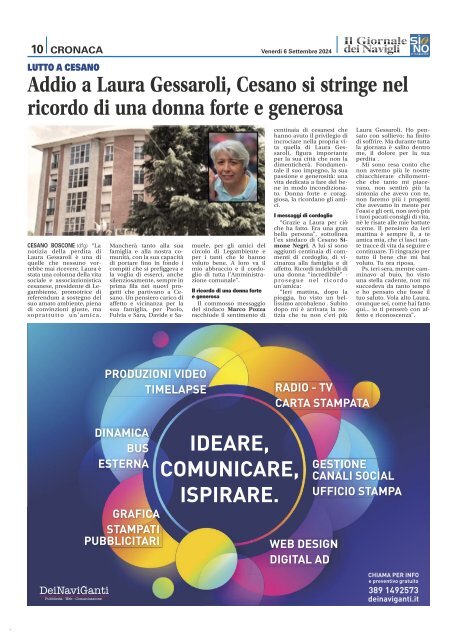Giornale dei Navigli n. 30 - 6 settembre 2024