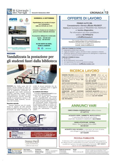 Giornale dei Navigli n. 30 - 6 settembre 2024