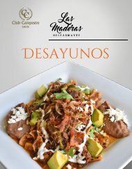DESAYUNOS  RESTAURANTE LAS MADERAS