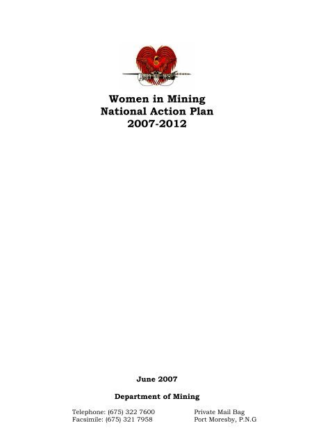 Women in Mining National Action Plan 2007-2012 - International ...