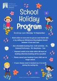 School Holiday Program Spring 2024