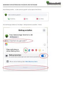 Erklärung |Facebookbeitrag bewerben