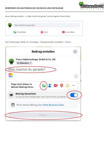 Erklärung |Facebookbeitrag bewerben