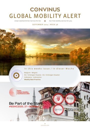 CONVINUS Global Mobility Alert - Week 36.2024