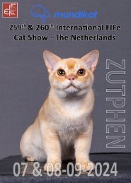 Catalog - 259. 260. Mundikat Int. FIFe Show - Zutphen 7 & 8-9-2024
