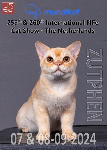 Catalog - 259. 260. Mundikat Int. FIFe Show - Zutphen 7 & 8-9-2024