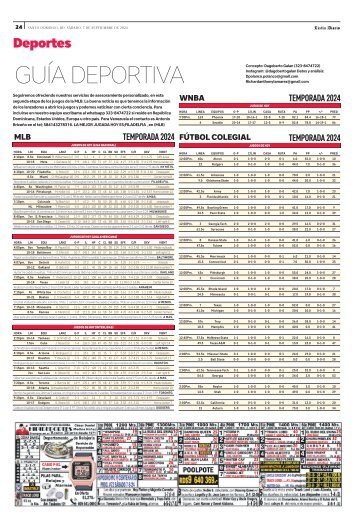 Guía Deportiva 07-09-2024