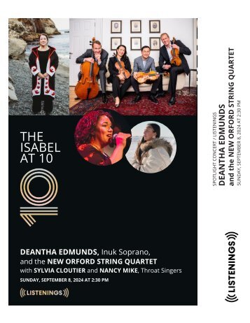 Deantha Edmunds with the New Orford String Quartet | Sept 8, 2024